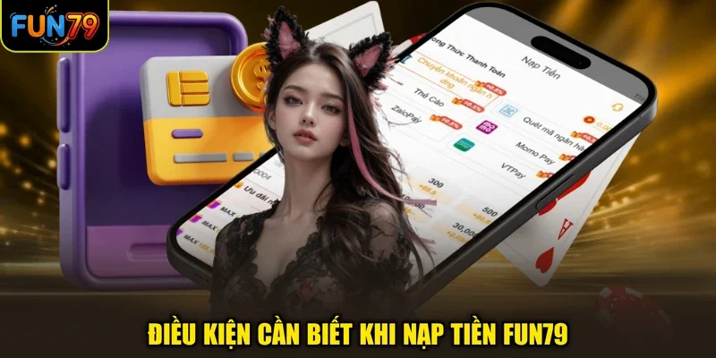 Điều kiện cần biết khi nạp tiền FUN79